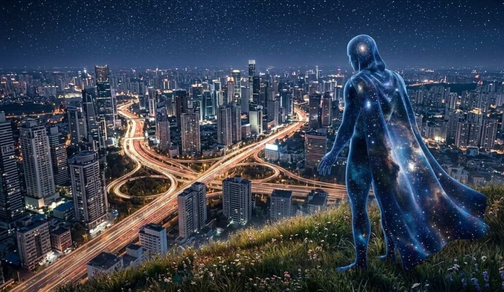 mr time traveller watching the earth and telling human how it looks now and hpw long does it took humans to come here and how earth has been before the humans.