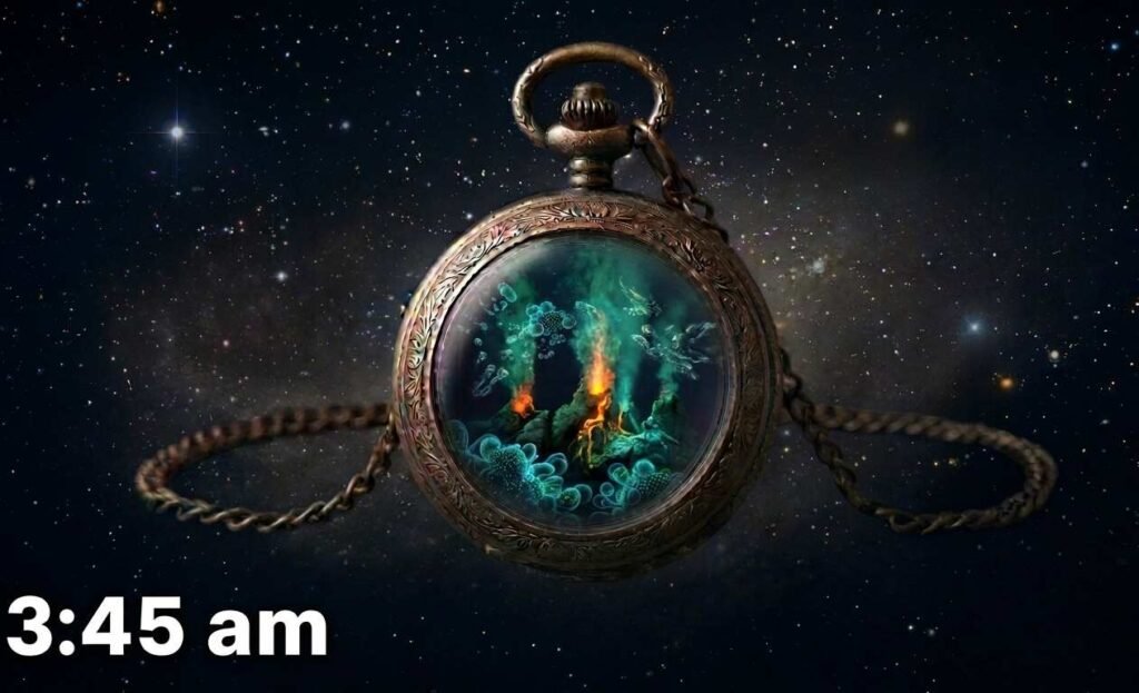 first single cell life prokaryotes appear at 3:45 am in a single human day